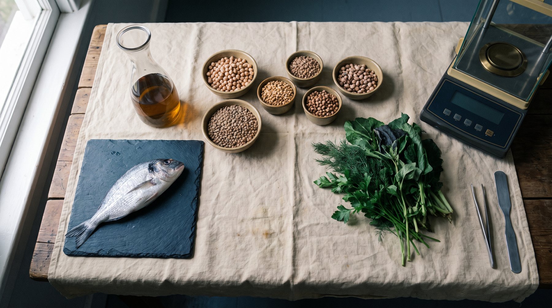 A still life of fats, seeds and protein points to the dietary composition such feeding studies set out to test.