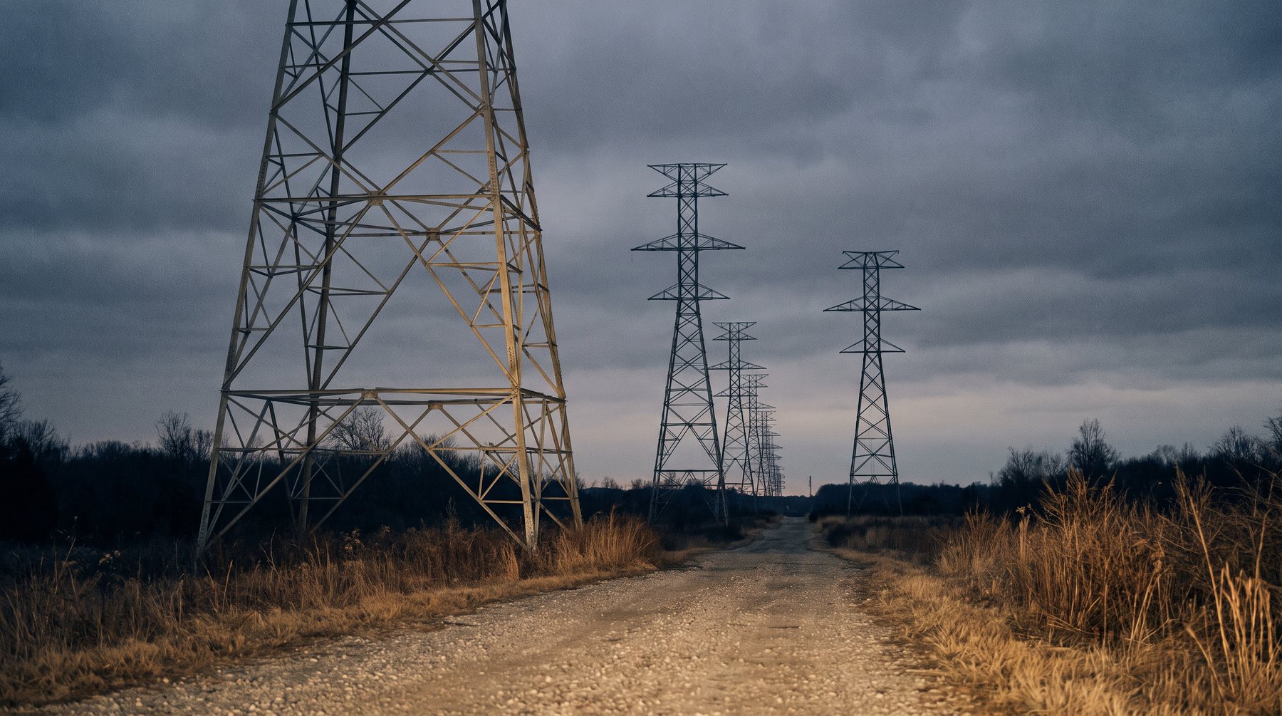 Industrial permits and infrastructure represented in a cinematic editorial illustration
